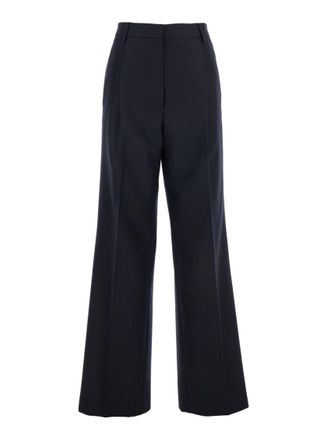 Dries Van Noten Blue Tailored Flat Front Pants