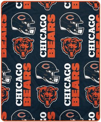 Pegasus Sports Chicago Bears Nfl Team All-Over Logo Soft Fleece Throw