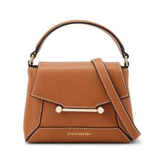 Strathberry Camel Brown Leather Shoulder Bag - female - Strathberry - Handbags - Brown - ONE SIZE - Bags