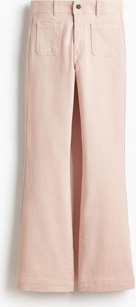 H&M Flared High Jeans in Peach Pink at Nordstrom, Size 10