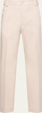 Moncler Mens Tailored Stretch Cotton Straight-Leg Pants