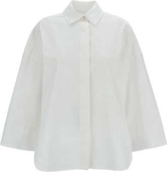 Alberto Biani Shirt met driekwart mouwen - Dames - Overhemden - Wit - XS - Overhemden