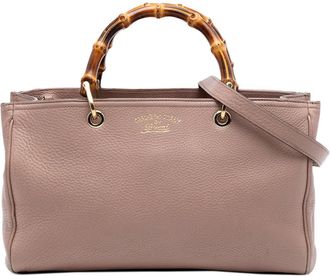 Gucci Pre-owned Gucci Medium Calfskin Bamboo Shopper Satchel Ladies M8TWZIKQMOR6T8B4
