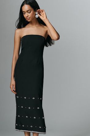 4th & Reckless Strapless Embellished Midi Dress