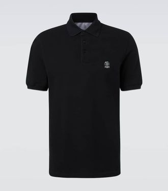 Brunello Cucinelli Polo in cotone con logo