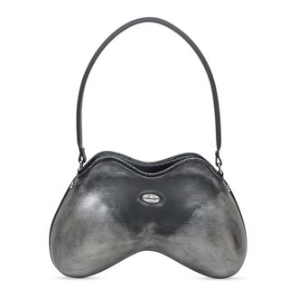 Diesel Shoulder Bags, female, Black, Size: ONE SIZE Double-D Shoulder Bag