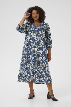 Kaffe Curve Jurk KCmahlia A-shape blue white