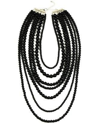 Eyecandy LA Eye Candy La Luxe Collection Enamel Bead Drop Necklace