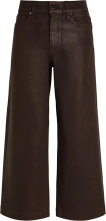 Paige Anessa Coated Wide-leg Jeans - Brown - 27 (W27 / UK8-10 / S)