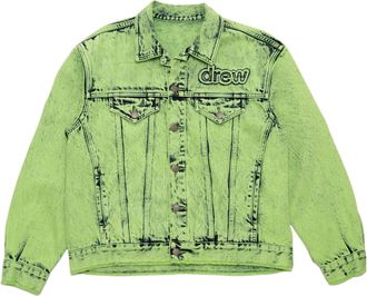 Drew House Oversized Trucker Jacket Painted Lime DR-SS22-300