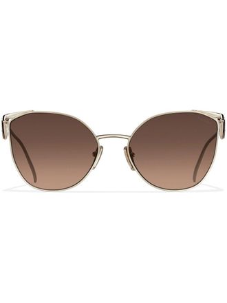 Prada cat-eye gradient tinted sunglasses - women - Metal - One Size - Neutrals