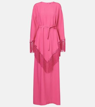 Taller Marmo Fringed crêpe cady kaftan