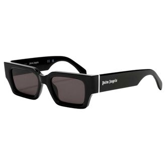 Palm Angels Heren Hyde Rechthoekige Zonnebril (Zwart/Donkergrijs)