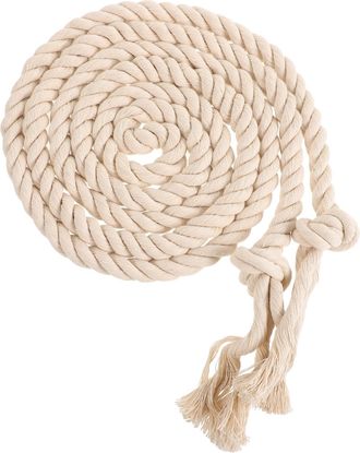 Frcolor Adjustable Soft Cotton Rope Belt for Men Robe Waist and Women Versatile Woven Waistband Accessory Bohemian Style Vintage Renaissance Decorative Waist 