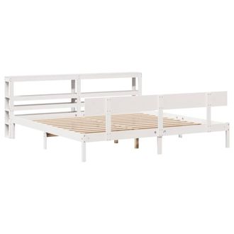 Berkfield Home Beautiful Bed Frame without Mattress White 180x200 cm Super King