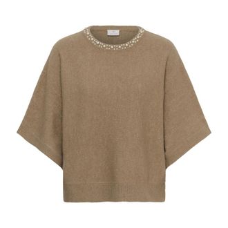 Kaffe Truien - Dames - Ronde hals truien - Bruin - XL - Truien & Vesten