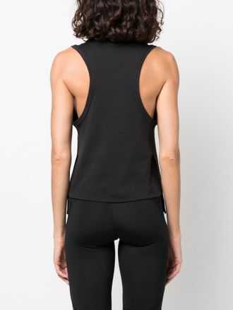 adidas by Stella McCartney Logo-Print Organic Cotton Tank Top - Black