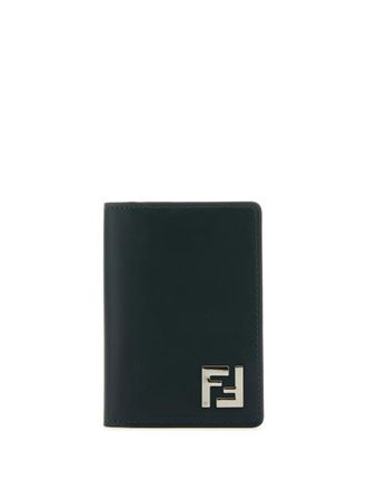 Fendi Ff Squared Leather Bi-Fold Card Holder Accessories