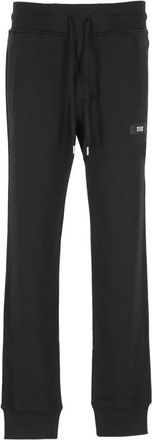 Versace Jeans Couture Printed Cotton Broeken - Heren - Sweatpants - Zwart - L - Katoen - Broeken