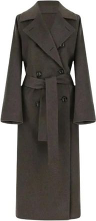 L.B.M. 1911 L.b.m. 1911 - Double-Breasted Coat - Dames - Mantels - Bruin - Maat: 2XS Wol
