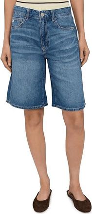 AG - Adriano Goldschmied Thalia High-Rise Wide Leg Bermuda in Galaxy Womens Shorts Galaxy : 27 11, Cotton/Linen/Synthetic
