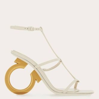 Ferragamo Elina Gancini Nappa Sandals, Size 7 C