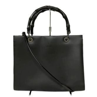 Gucci Pre-owned Tote Bags, female, Black, Size: ONE SIZE Pre-owned Canvas Tote Bag