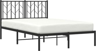 vidaXL Vidaxl - Estructura Cama Sin Colch&oacute;n Con Cabecero Metal Negro 120x200 Cm