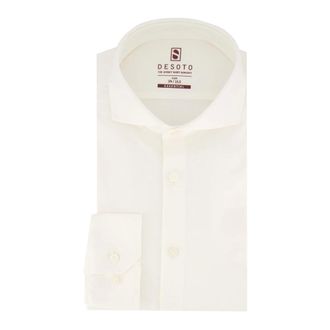DeSoto Overhemden, Heren, Wit, 2Xl, Zakelijke Crème Overhemd