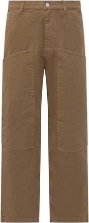 Amish Jeans, Heren, Bruin, W31, Denim, Klassieke Denim Jeans met Vijf Zakken