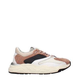 Eleventy Elfzig Frauens Sneakers Wei&szlig;er Stoff/W&uuml;stenrose