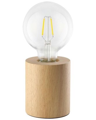Eglo Eglo Turialdo 1 Light Open Bulb Table Lamp With Natural Wood Finish