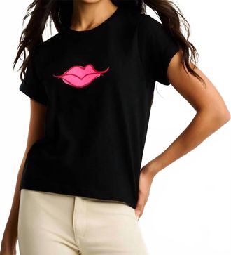 Lisa Todd Kiss And Make Up Tee In Black