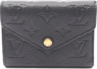 Louis Vuitton 2019 Portefeuil Victorine Monogram empreinte trifold wallet - Black