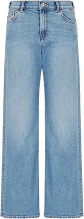 Emporio Armani Straight Jeans - Dames - Regular Fit Jeans - Blauw - W27 - Katoen - Jeans