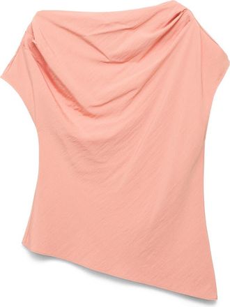 Mango Draped Asymmetric Top in Pink at Nordstrom, Size 8