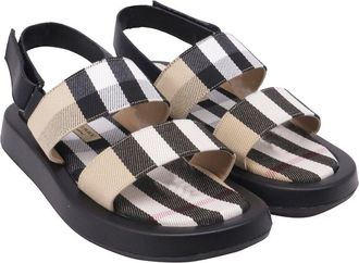 Burberry Womens Vintage Check Canvas Slingback Sandal (Authentic Pre-Loved)