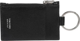 Tom Ford Logo Print Wallet - Heren - Portefeuilles - Zwart - ONE Size - Leer - Accessoires