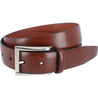 Trafalgar Store Broderick 32mm Leather Dress Belt in Honey Maple at Nordstrom, Size 44