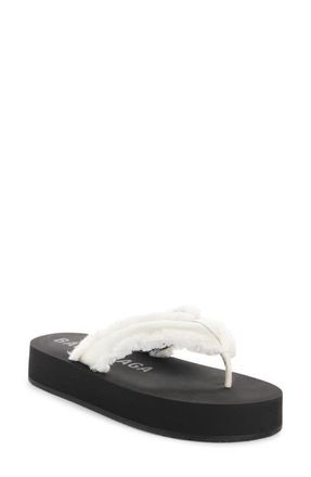 Balenciaga Jet Lag Platform Flip Flop in White at Nordstrom, Size 10Us