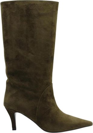 Lola Cruz Heeled Boots - Dames - Laarzen met Hak - Groen - 36 EU - Schoenen