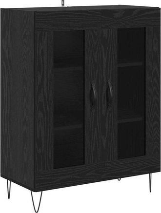 vidaXL Sideboard Black Oak 69.5 x 34 x 90 cm Engineered Wood vidaXL