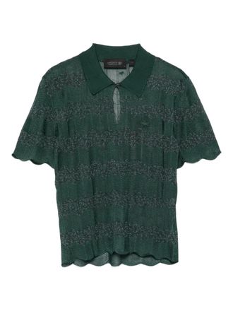 Lacoste scalloped-edge polo top - Green
