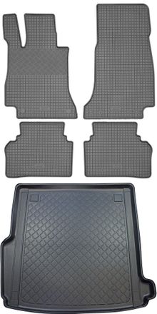 OEM Juego De Alfombrillas De Goma Para Coche Y Maletero Para Mercedes Clase E W213 T Estate (5 Puertas) Desde Noviembre De 2016