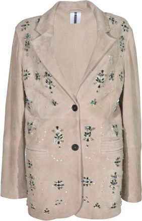S.W.O.R.D 6.6.44 Sword Jassen - Dames - Blazers - Beige - XS - Linnen - Jassen