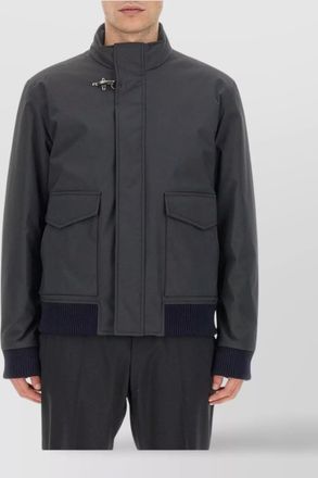 Fay oversize bomber jacket ribbed finish