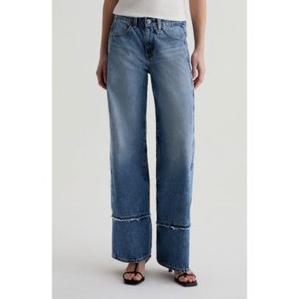 AG - Adriano Goldschmied Adria Low Rise Baggy Wide Leg Jeans in Socialite at Nordstrom, Size 24