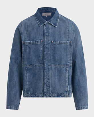 Hudson Men & apos;s Stripe Denim Work Jacket