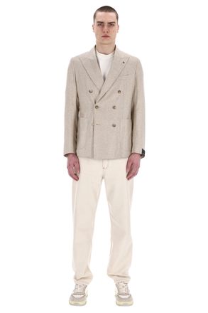 Tagliatore Double-Breasted Silk Jacket Montecarlo Line