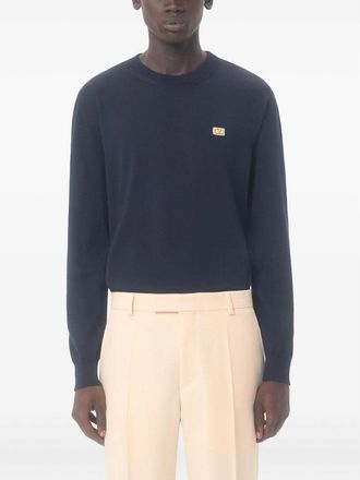 Valentino VLogo Wool Sweater - Navy